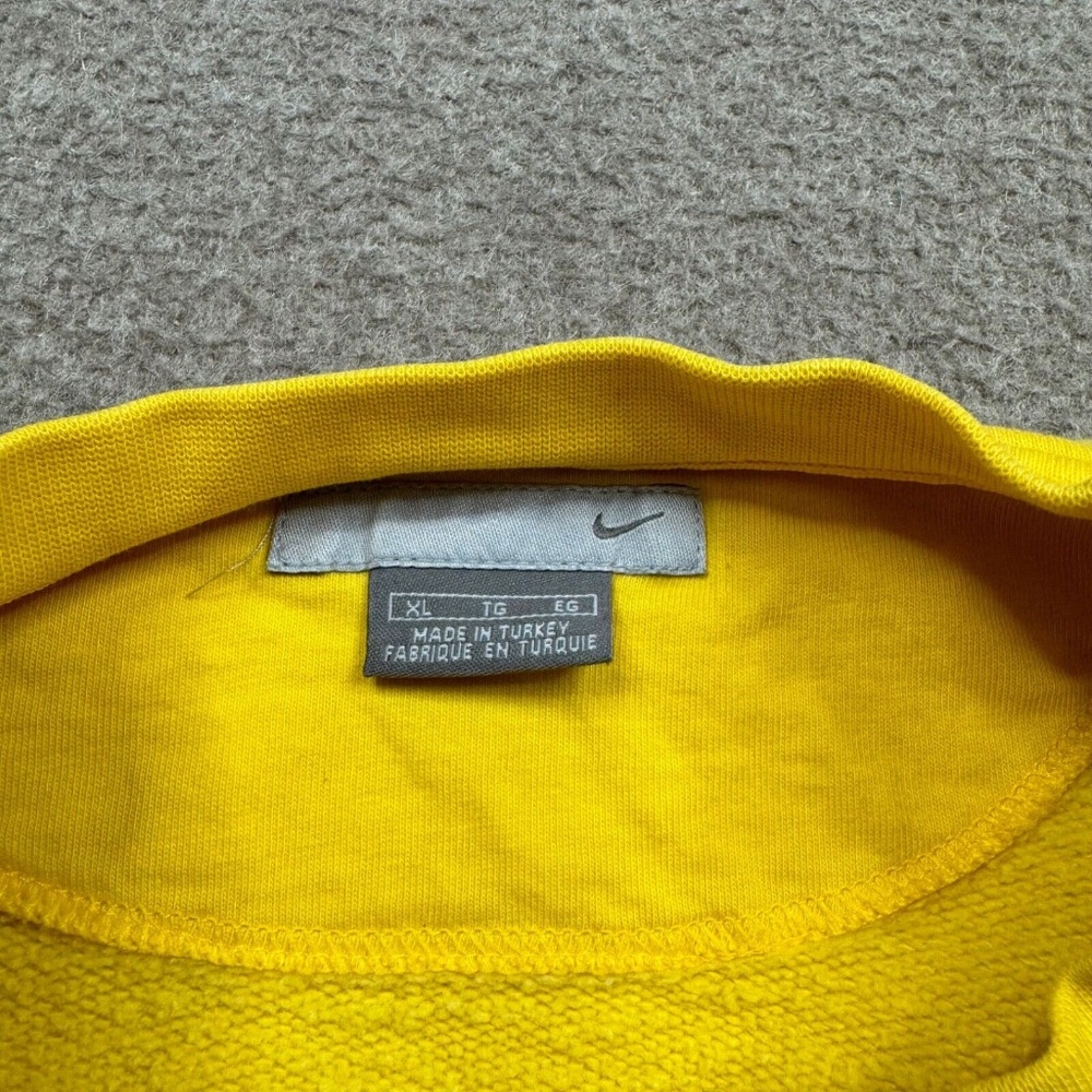 Vintage Nike Sweatshirt Mens Size XL Yellow Pullover Long Sleeve Y2k - Picture 8 of 8